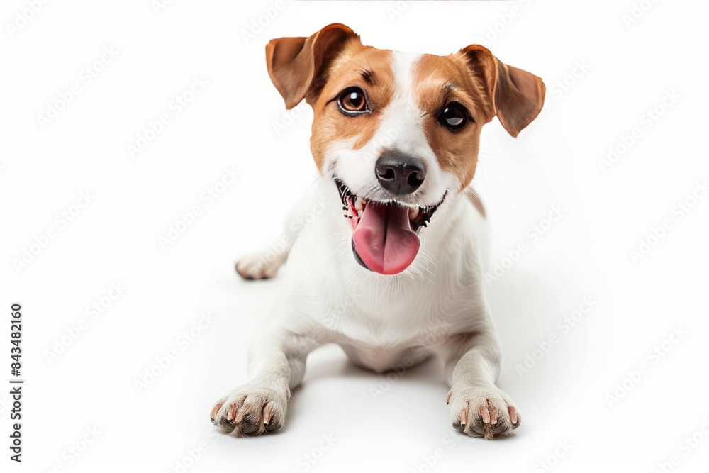 Jack Russell Terrier with Tongue Out: A Jack Russell Terrier with its tongue playfully sticking out, showing off its playful and mischievous side