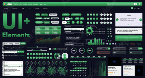 These graphic components provide a comprehensive approach to the development of interfaces that meet modern requirements for functionality and aesthetics in Internet resources.