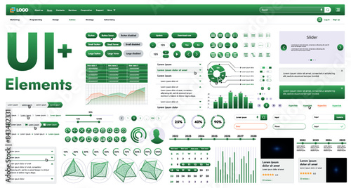 These graphic components provide a comprehensive approach to the development of interfaces that meet modern requirements for functionality and aesthetics in Internet resources.