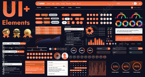 These graphic components provide a comprehensive approach to the development of interfaces that meet modern requirements for functionality and aesthetics in Internet resources.