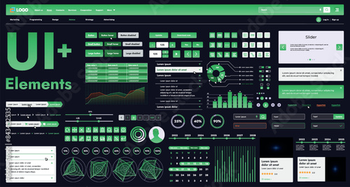 These graphic components provide a comprehensive approach to the development of interfaces that meet modern requirements for functionality and aesthetics in Internet resources.