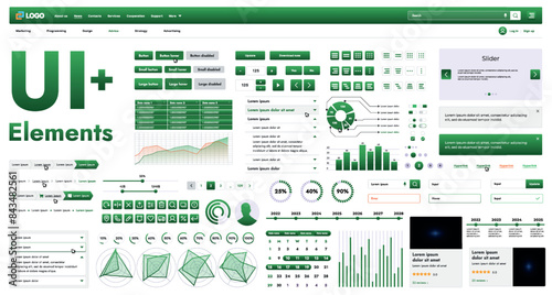 These graphic components provide a comprehensive approach to the development of interfaces that meet modern requirements for functionality and aesthetics in Internet resources.