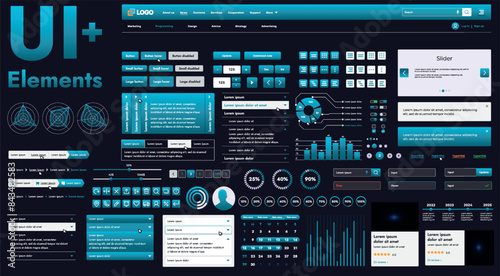 These graphic components provide a comprehensive approach to the development of interfaces that meet modern requirements for functionality and aesthetics in Internet resources.