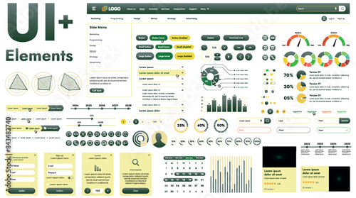 These graphic components provide a comprehensive approach to the development of interfaces that meet modern requirements for functionality and aesthetics in Internet resources.