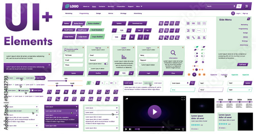 These graphic components provide a comprehensive approach to the development of interfaces that meet modern requirements for functionality and aesthetics in Internet resources.