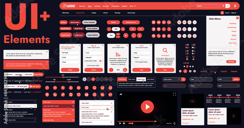 These graphic components provide a comprehensive approach to the development of interfaces that meet modern requirements for functionality and aesthetics in Internet resources.