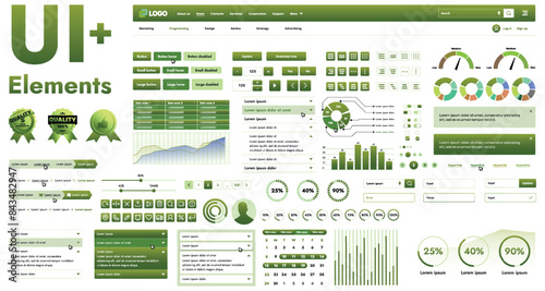 These graphic components provide a comprehensive approach to the development of interfaces that meet modern requirements for functionality and aesthetics in Internet resources.