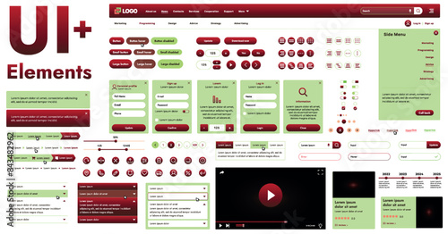 These graphic components provide a comprehensive approach to the development of interfaces that meet modern requirements for functionality and aesthetics in Internet resources.