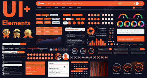 These graphic components provide a comprehensive approach to the development of interfaces that meet modern requirements for functionality and aesthetics in Internet resources.