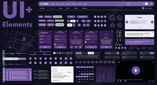 These graphic components provide a comprehensive approach to the development of interfaces that meet modern requirements for functionality and aesthetics in Internet resources.