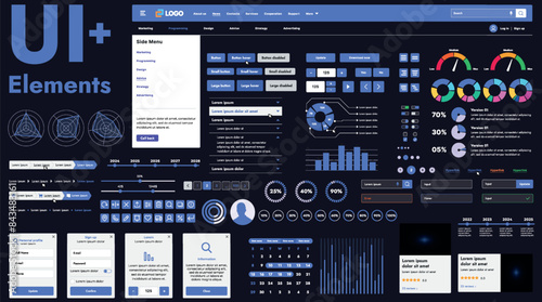 These graphic components provide a comprehensive approach to the development of interfaces that meet modern requirements for functionality and aesthetics in Internet resources.
