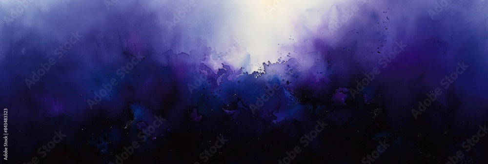 Abstract Watercolor Inspired By Celestial Bodies, In Cosmic Purples And Blues, Suggesting Wonder And Infinity , HD Wallpapers, Background Image