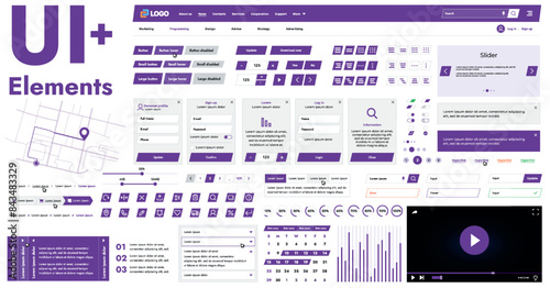 These graphic components provide a comprehensive approach to the development of interfaces that meet modern requirements for functionality and aesthetics in Internet resources.