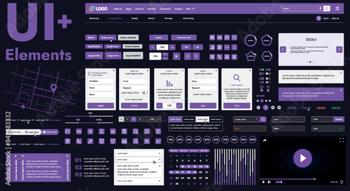 These graphic components provide a comprehensive approach to the development of interfaces that meet modern requirements for functionality and aesthetics in Internet resources.
