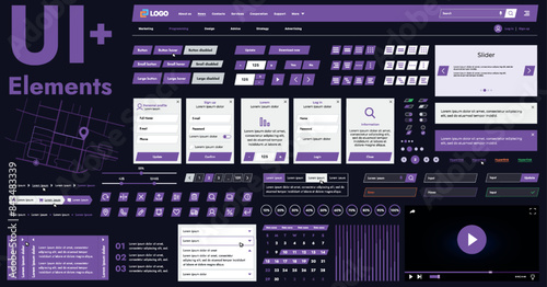 These graphic components provide a comprehensive approach to the development of interfaces that meet modern requirements for functionality and aesthetics in Internet resources.