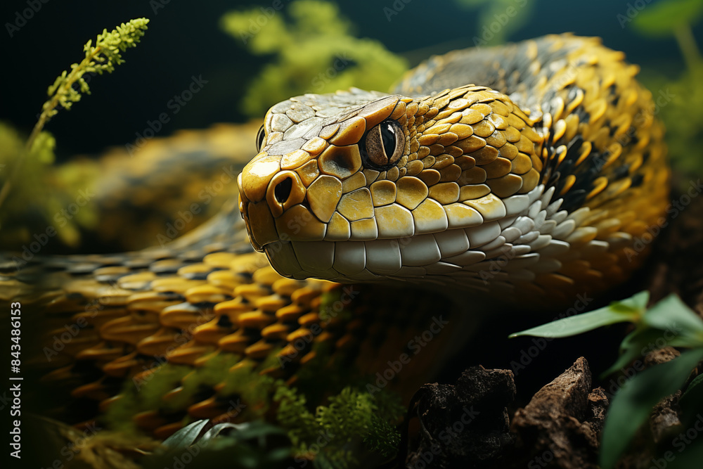 Obraz premium snake in the grass