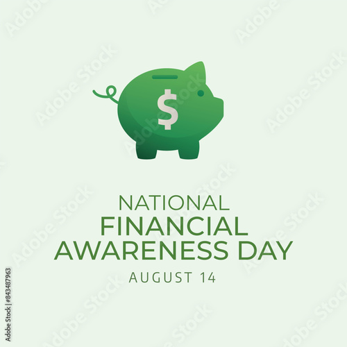 vector graphic of National Financial Awareness Day ideal for National Financial Awareness Day celebration.