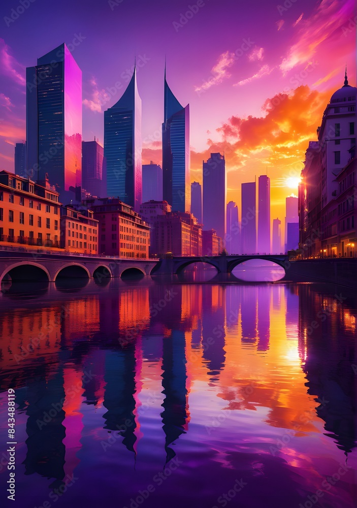 Fototapeta premium view of downtown city