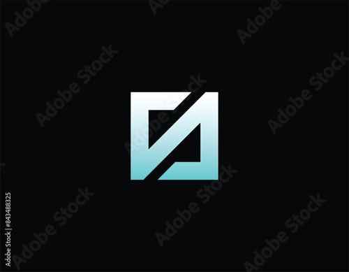 letter s with square logo icon design vector design template inspiration