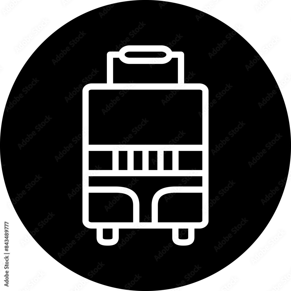 Suitcase with wheels Icon Style Suitcase with wheels Icon Style