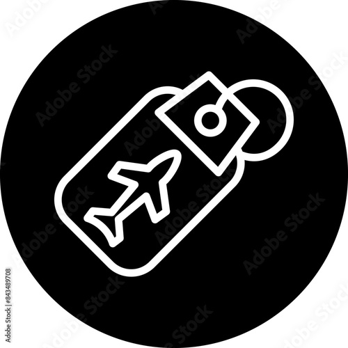 Luggage tag Icon Style
