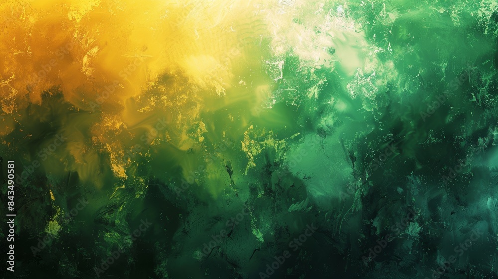 Fototapeta premium Green and Yellow Abstract Art background