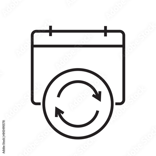 Update Calendar Icon, Ideal for Scheduling and Time Management Graphics