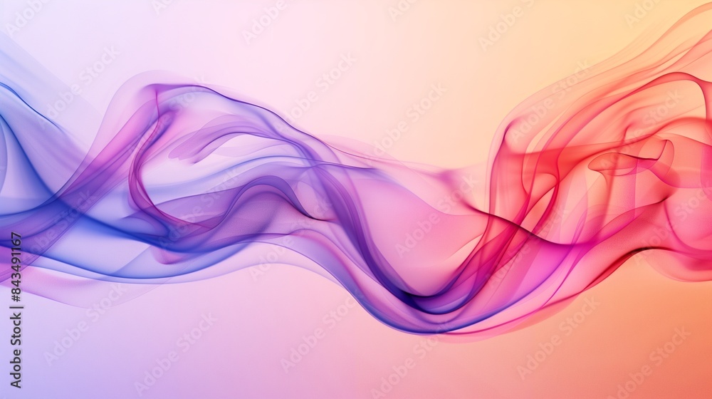 Gradient Trendy smoke waves colorful background wallpaper. 3D render creative smoke swoosh style soft lines. Abstract design smoke wavy pattern vector illustration wallpaper., Gradient Trendy smoke waves colorful background wallpaper. 3D render creative smoke swoosh style soft lines. Abstract design smoke wavy pattern vector illustration wallpaper.,