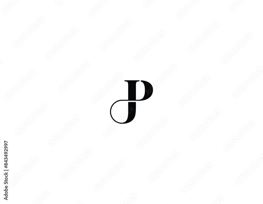 Obraz premium Infinity Letters JP logo design