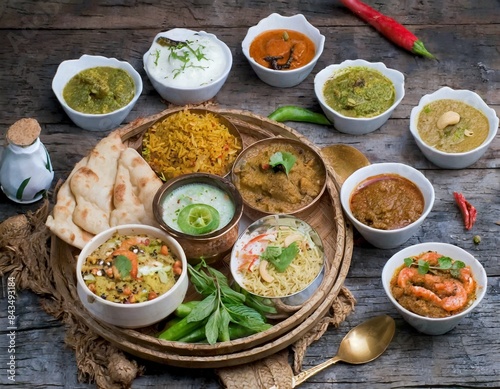 Special Small Cuisine Thali photo