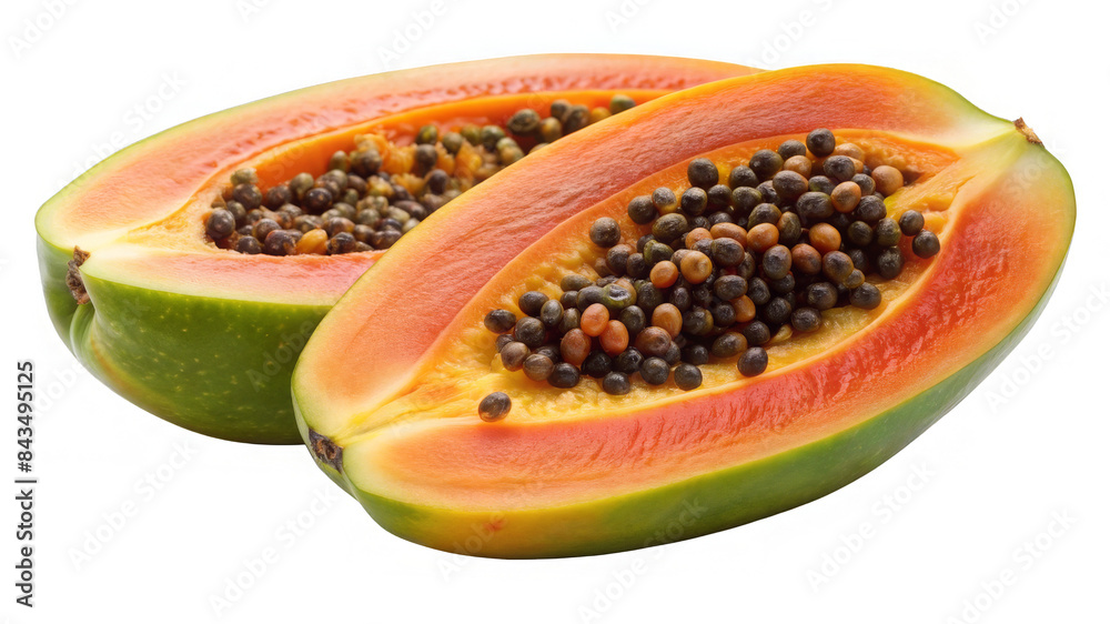 papaya on a transparent background. papaya on a transparent background.