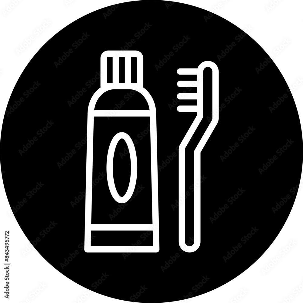 732-Toothbrush and Toothpaste Icon style 732-Toothbrush and Toothpaste Icon style
