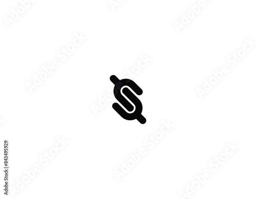 USD Dollar Currency Symbol Sign with Modern Letter S or YY for Money Saving Investment Logo Design photo