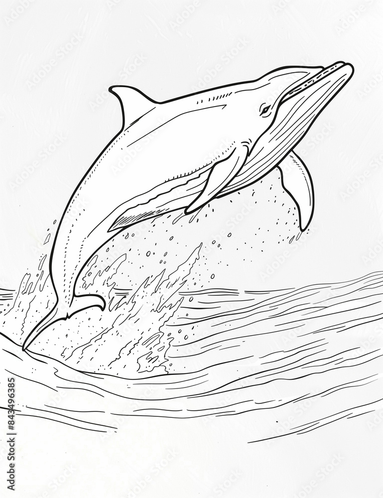 Whale Splash: Simple and Enjoyable Coloring Page - Relaxing Coloring Pages for Adults - Line Art - Coloring Pages for All Ages - Printable pages - Black and white Whale Splash: Simple and Enjoyable Coloring Page - Relaxing Coloring Pages for Adults - Line Art - Coloring Pages for All Ages - Printable pages - Black and white