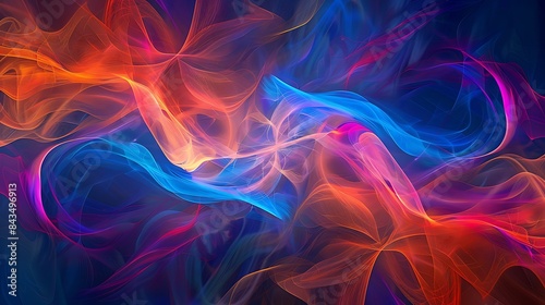 Digital abstract Futuristic 3d Desktop Background wallpaper 8k glowing design