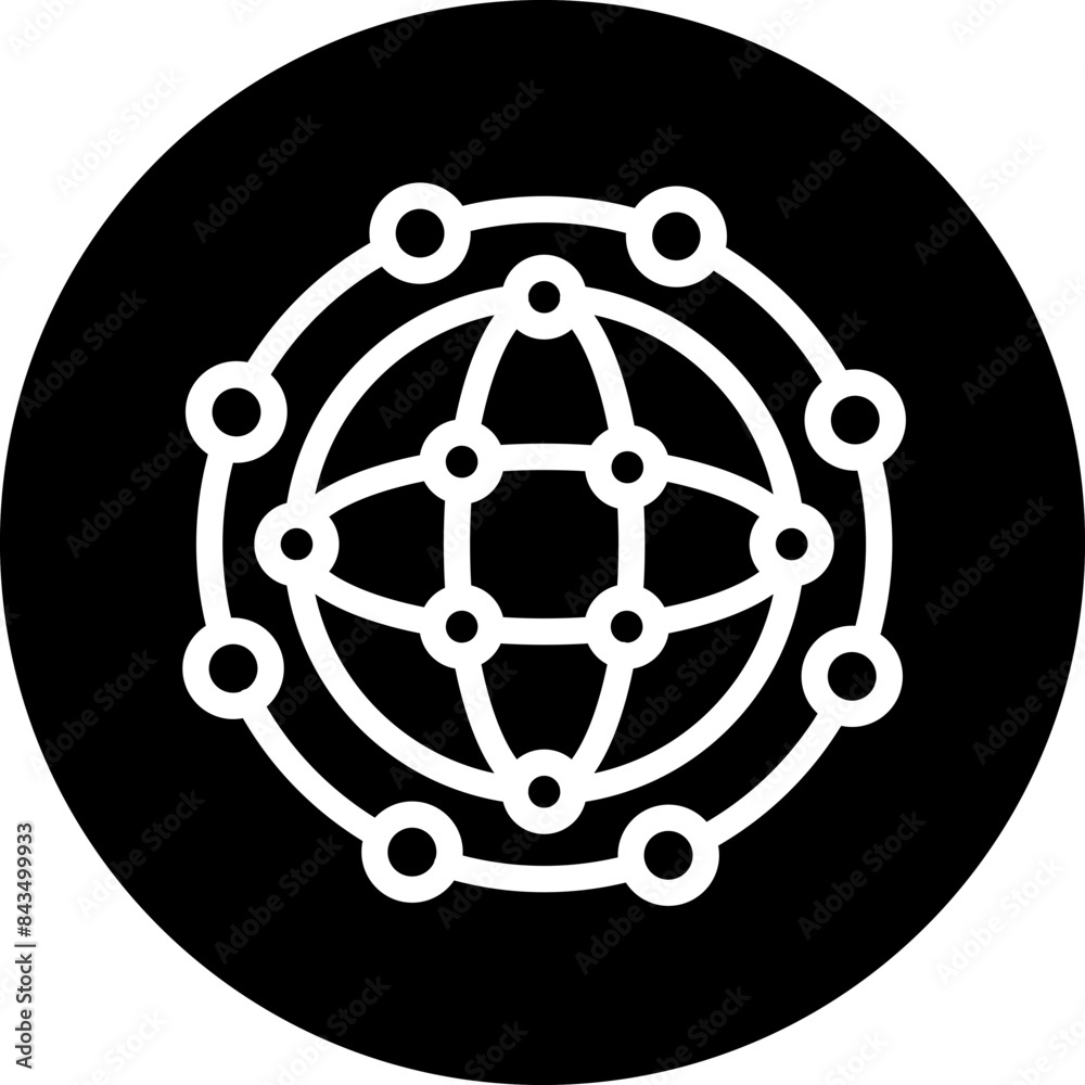 Connect Sphere vector icon style Connect Sphere vector icon style