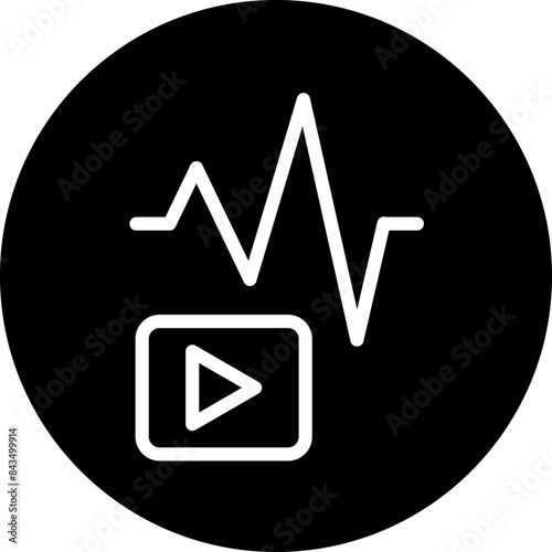 Media Pulse vector icon style