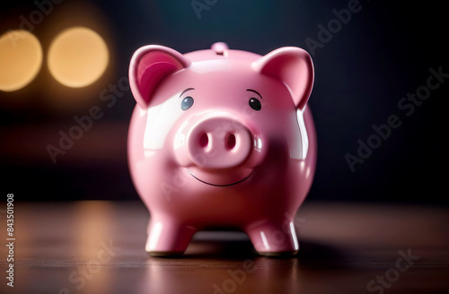 pink porcelain piggy bank