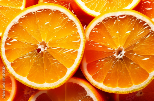 slices of juicy orange in water, bubbles, delicious wallpaper