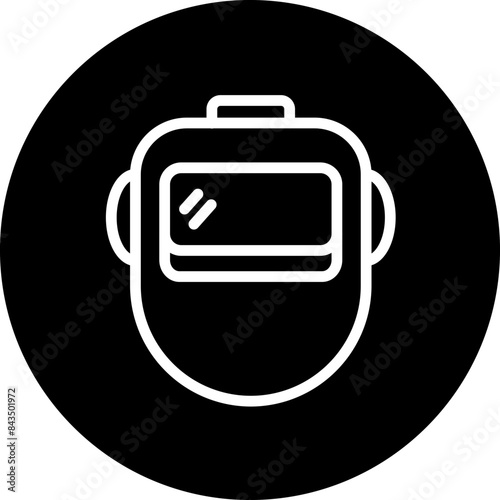 Welding mask vector icon style