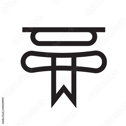 Education Scholarship Icon, Ideal for Learning and Academic Illustrations