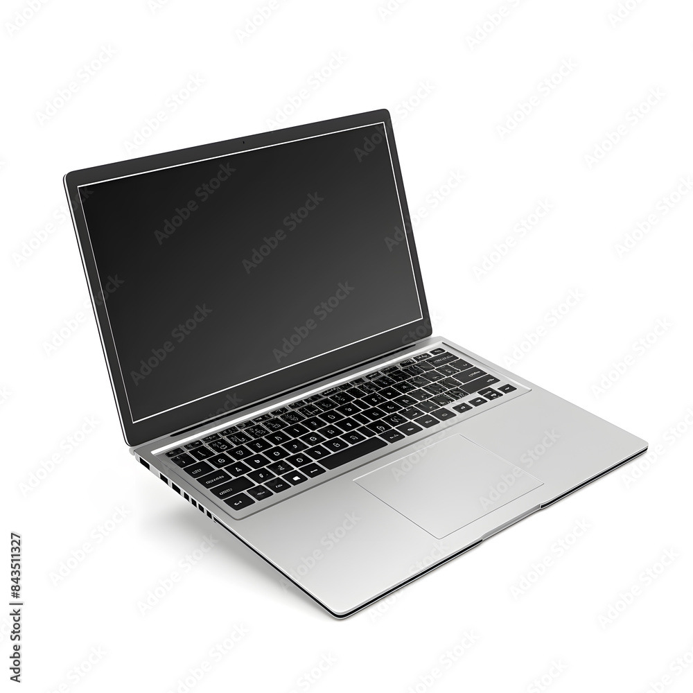 Laptop mock up isolated on white background Laptop mock up isolated on white background