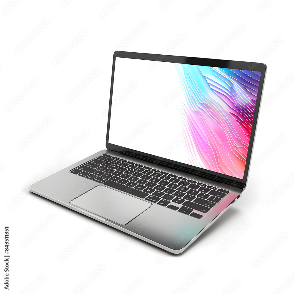 Laptop mock up isolated on white background Laptop mock up isolated on white background