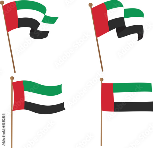 United Arab Emirates Independence Day 2nd December vector flat illustration