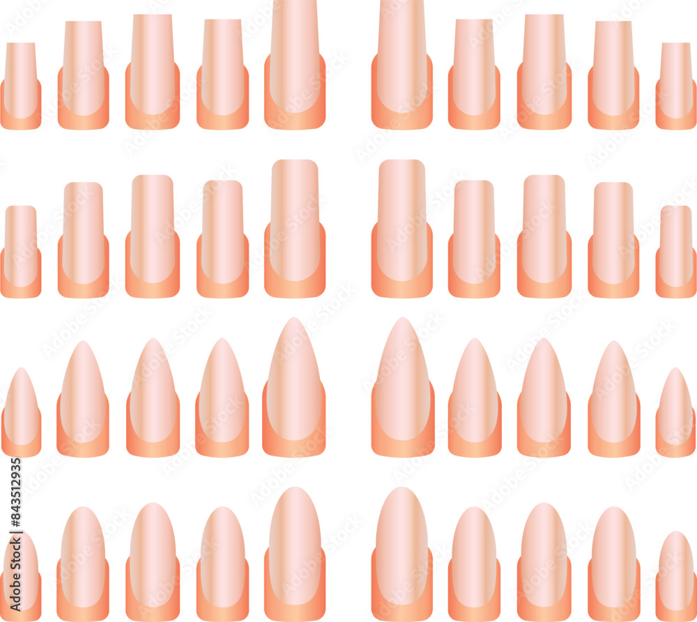 Vector illustration design nail on white background