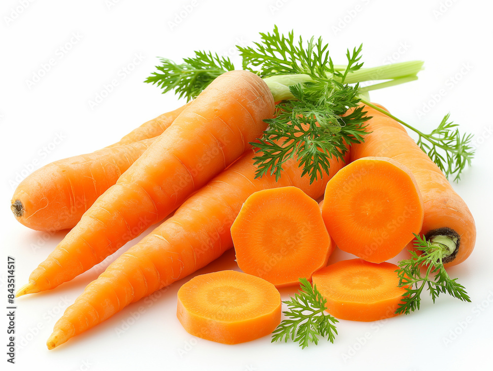 a photo of carrots isolated with white background a photo of carrots isolated with white background