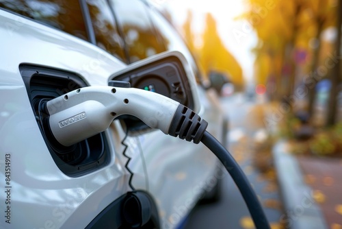 Wallpaper Mural Charging electric car with diesel generator to power electric vehicle battery efficiently Torontodigital.ca