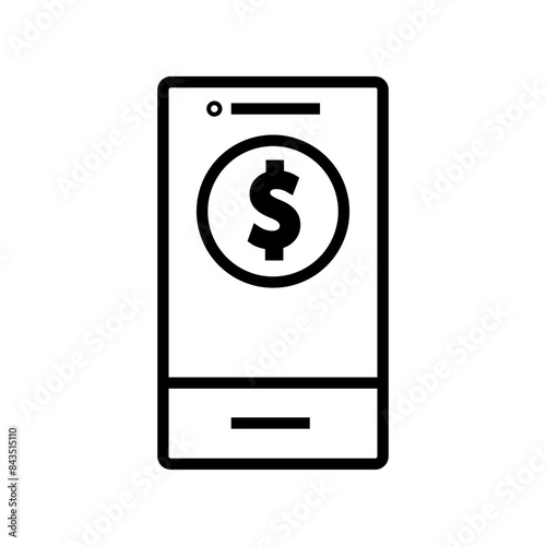 Mobile Transfer Payment Icon, Suitable for Digital Wallet and Finance Themes