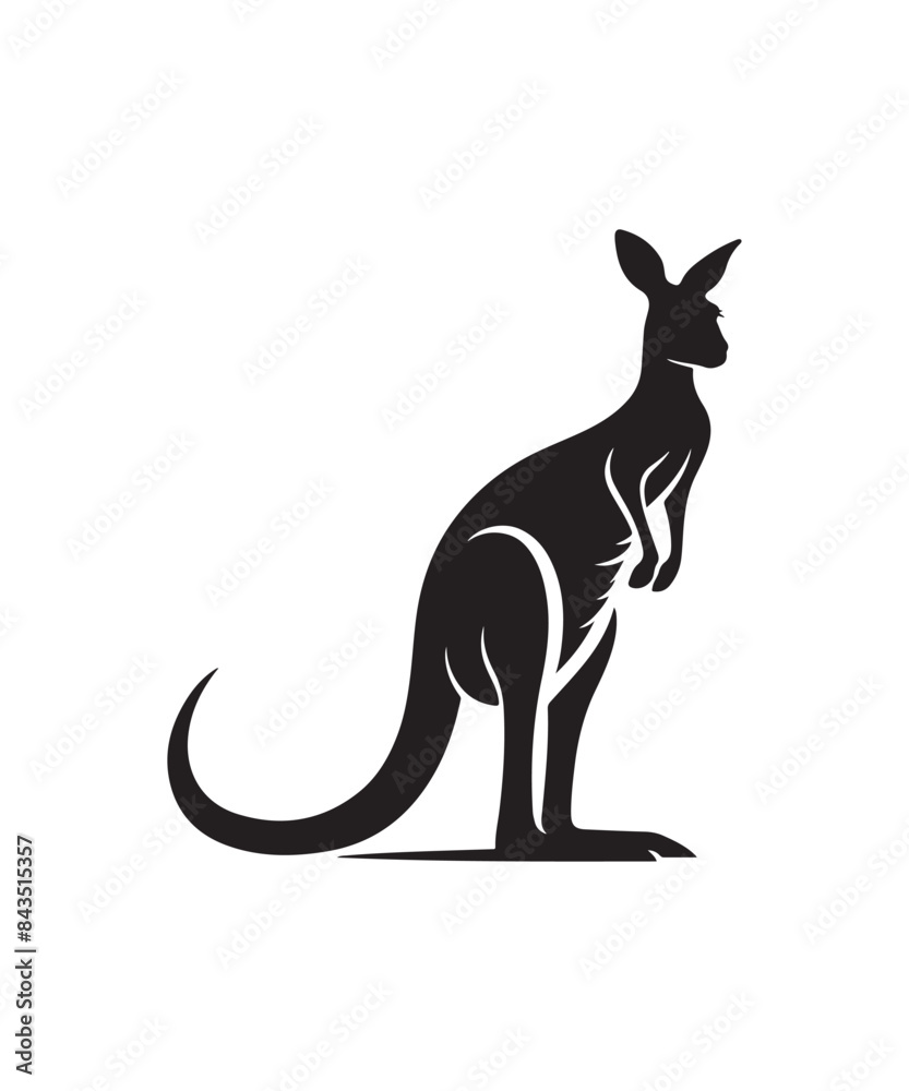 silhouette of a kangaroo silhouette of a kangaroo