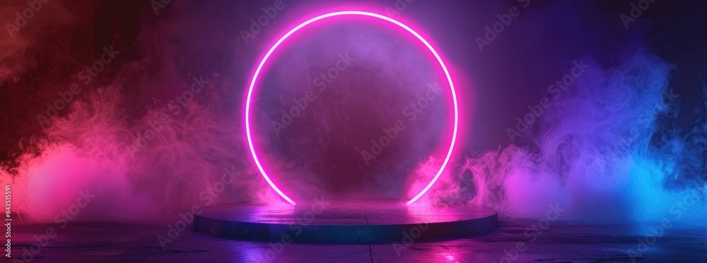 Neon abstract banner for product presentation. Neon abstract banner for product presentation.